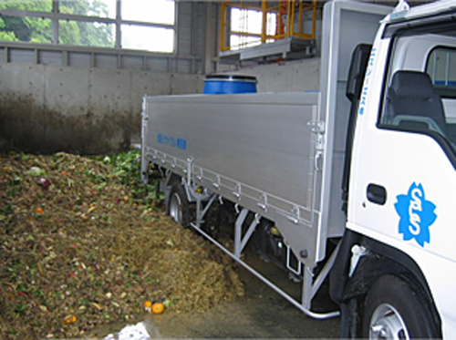 回収した食品残査は堆肥・飼料等にリサイクルされます